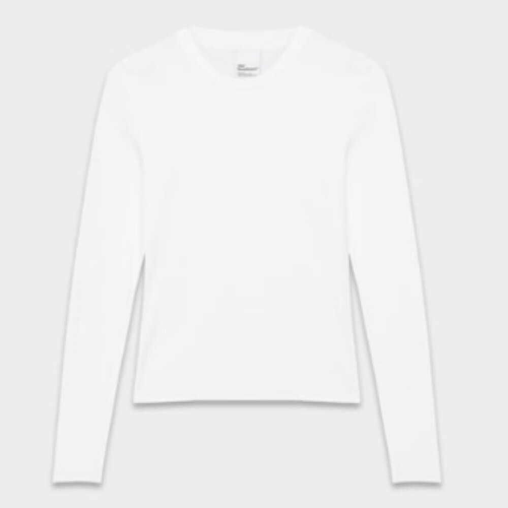 NWT Aritzia HomeStretch Rib Solo Longsleeve White 2XS